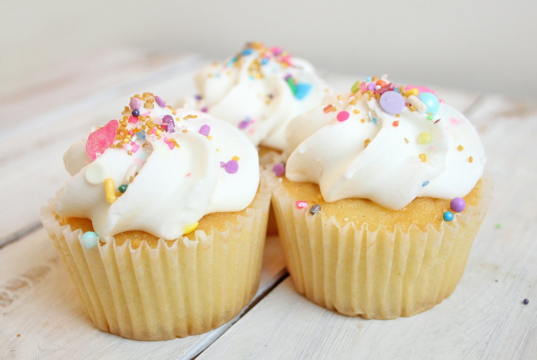Cupcakes de Vainilla y Confeti