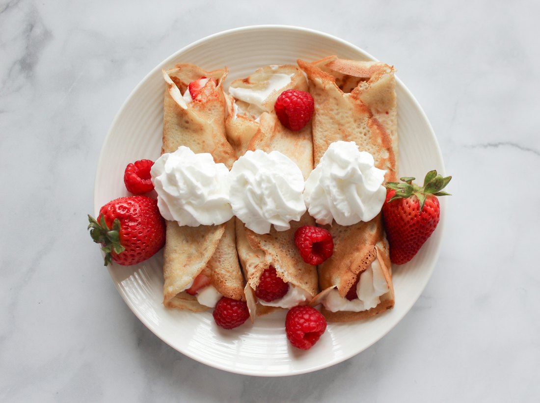 Desayuno Crepes y Fresas